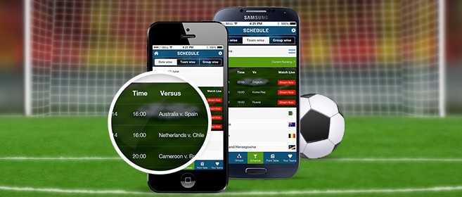 Football World Cup 2014 Point Table App
