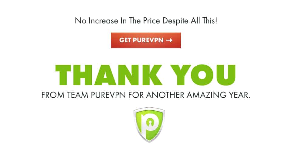 Thank You For Supporting PureVPN