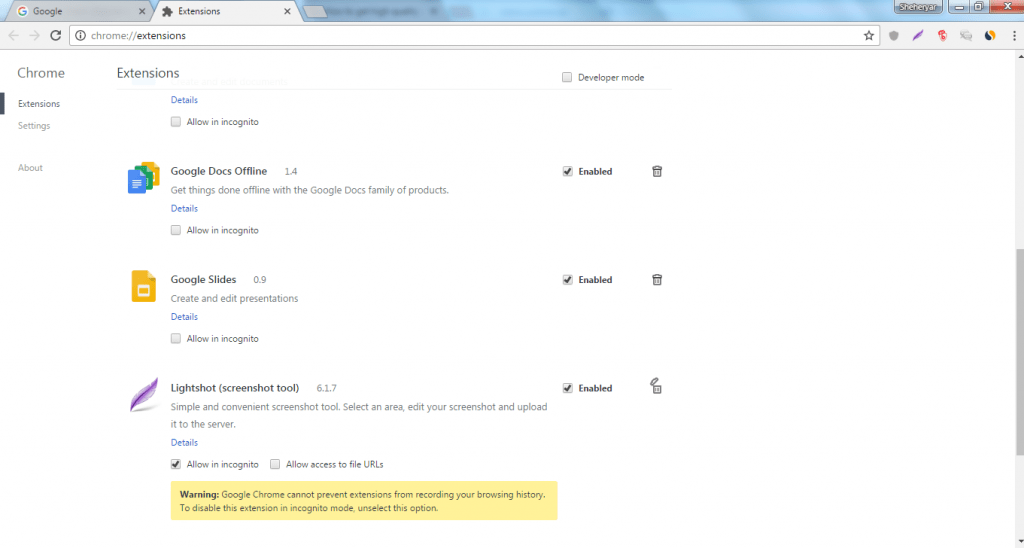 Chrome browser extension 2