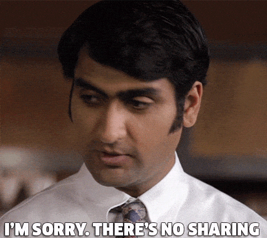 no sharing 