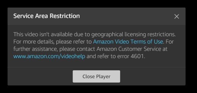 Amazon Error 4601