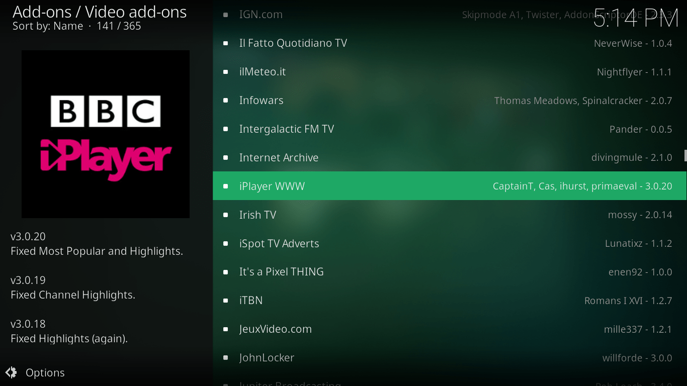 BBC iPlayer on Kodi - 6