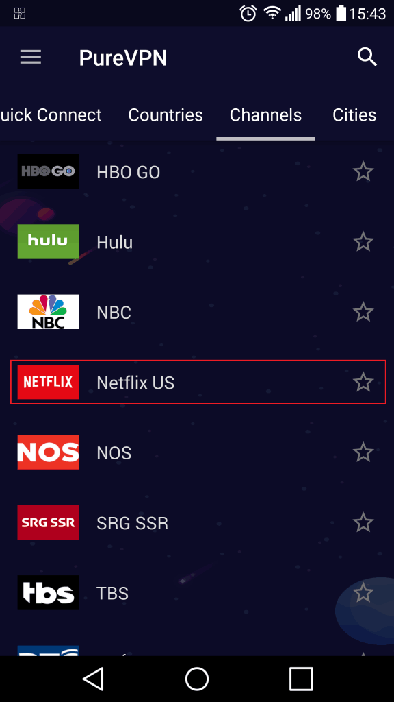 Netflix in Australia on Android