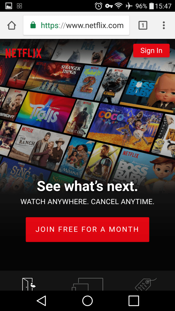US Netflix in Australia on Android