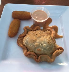 Yummy Pastelillos and Croquettas with dipping sauces