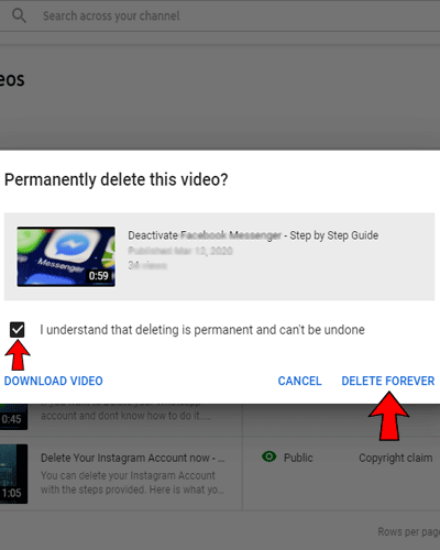 How to Delete Your Own  Video