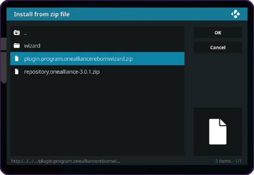 Install One Alliance Reborn Kodi Builds