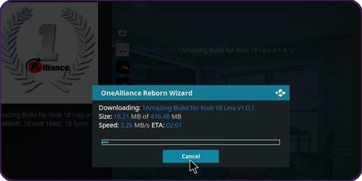 Install One Alliance Reborn Kodi Builds