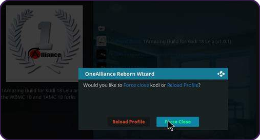 Install One Alliance Reborn Kodi Builds