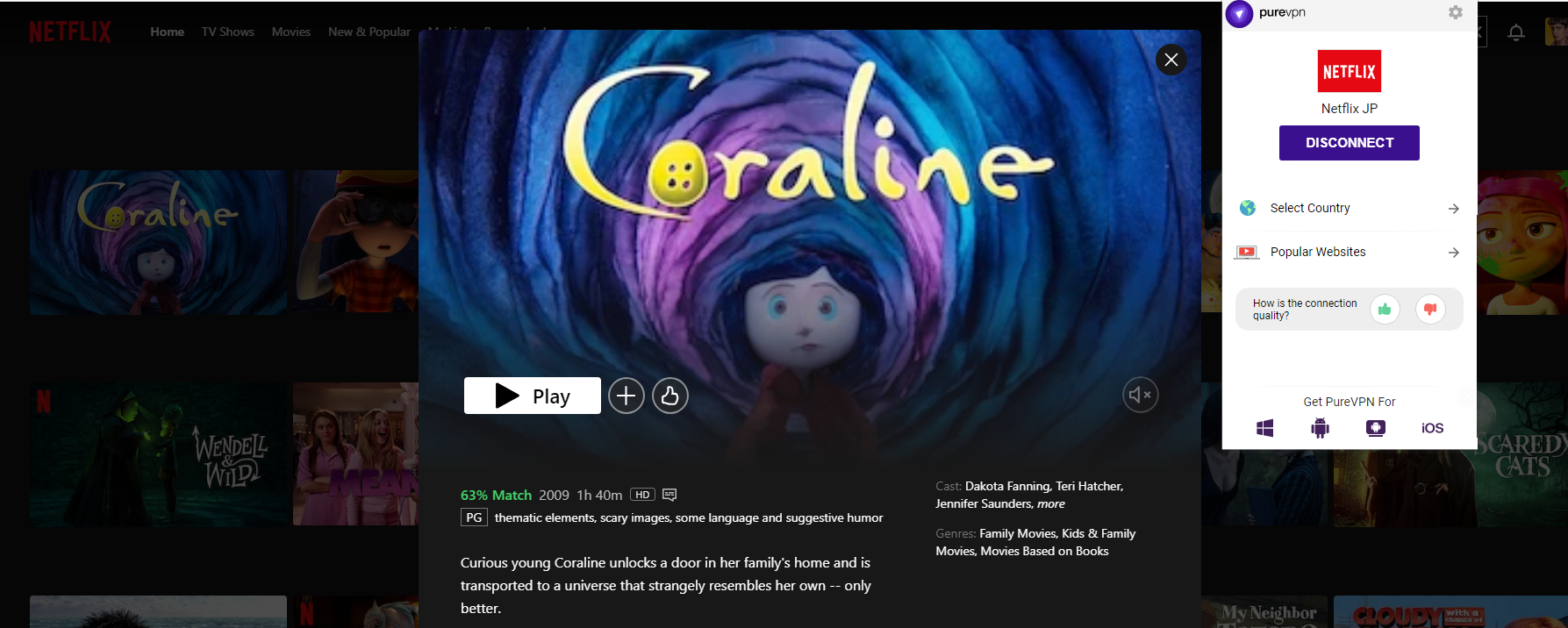 How to watch Coraline on Netflix in the US - PureVPN Blog
