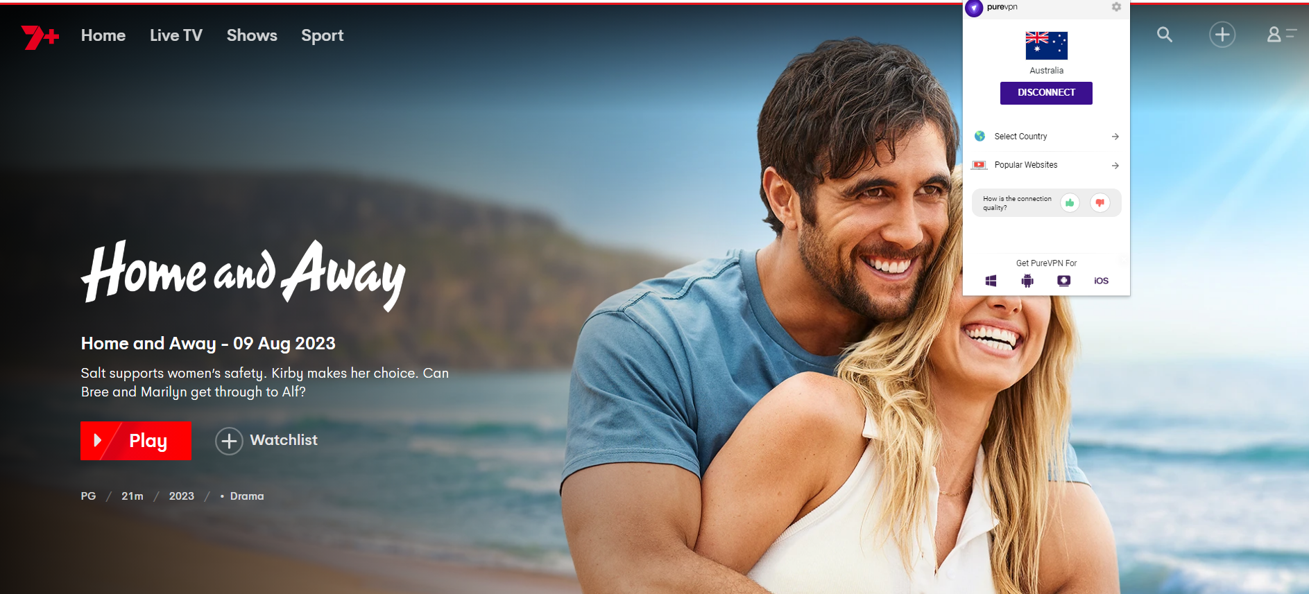 How to watch Home and Away Season 36 in the US for free - PureVPN Blog