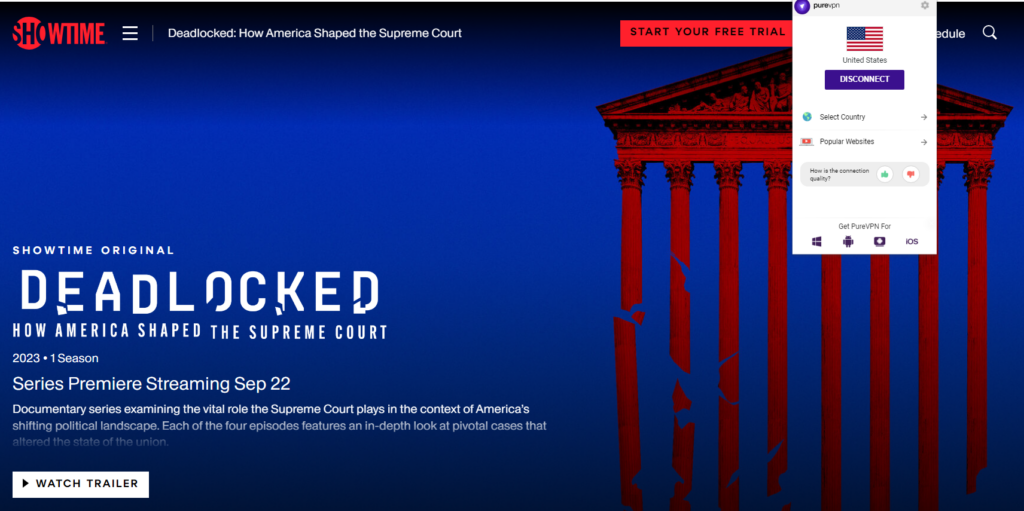 watch Deadlocked: How America Shaped the Supreme Court on showtime