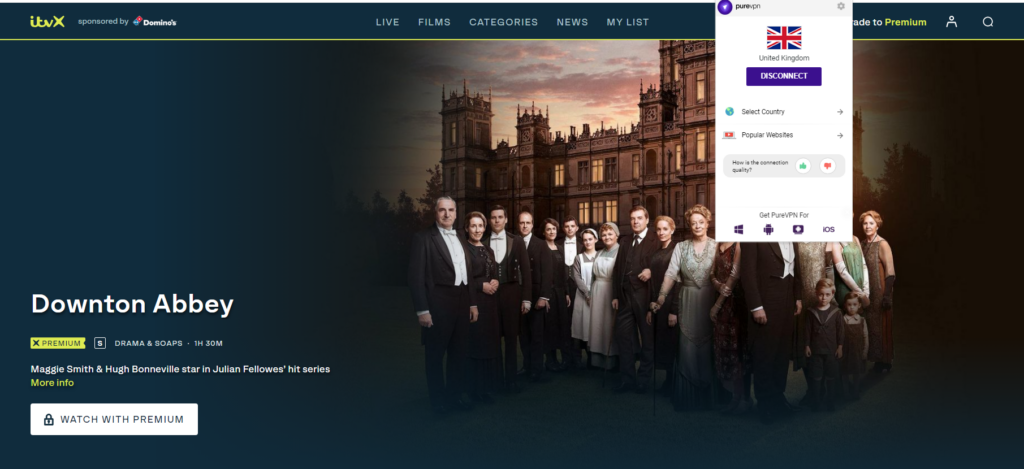 watch Downtown Abbey in Australia