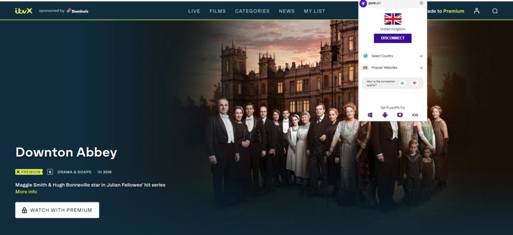 watch Downtown Abbey in the US