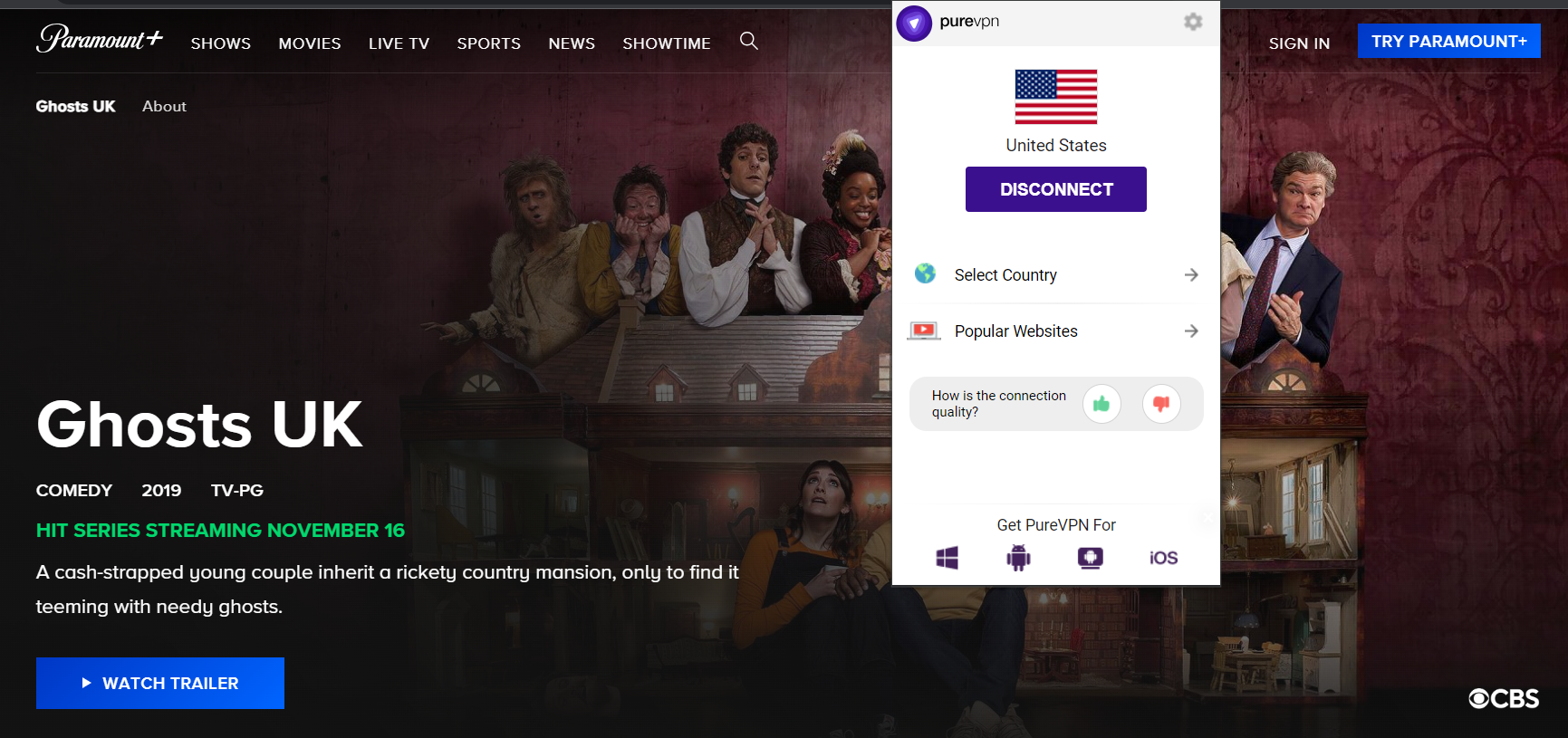 How to watch Ghosts UK outside the US on Paramount+