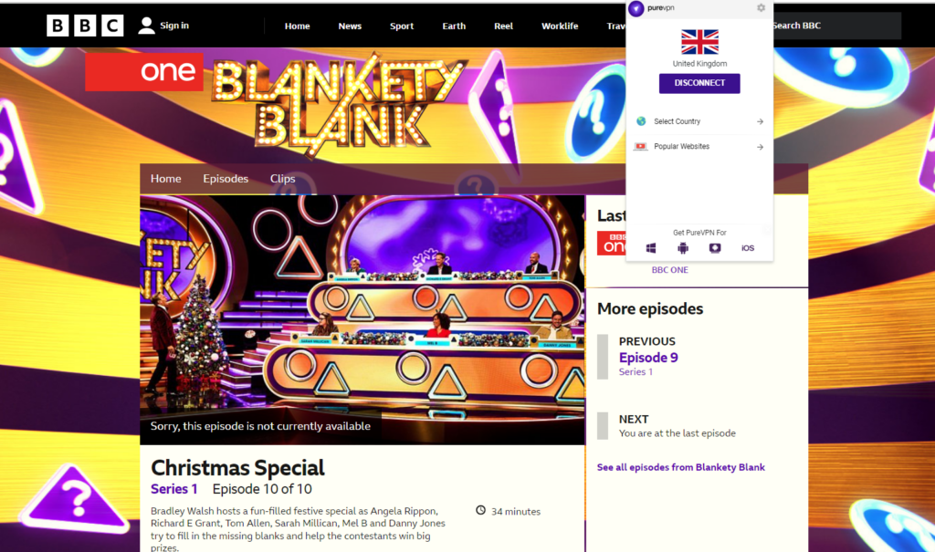 How to watch Blankety Blank Christmas Special in the US on BBC iPlayer