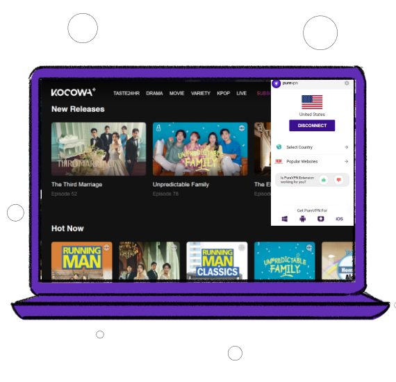 Kocowa OUTSIDE US with vpn