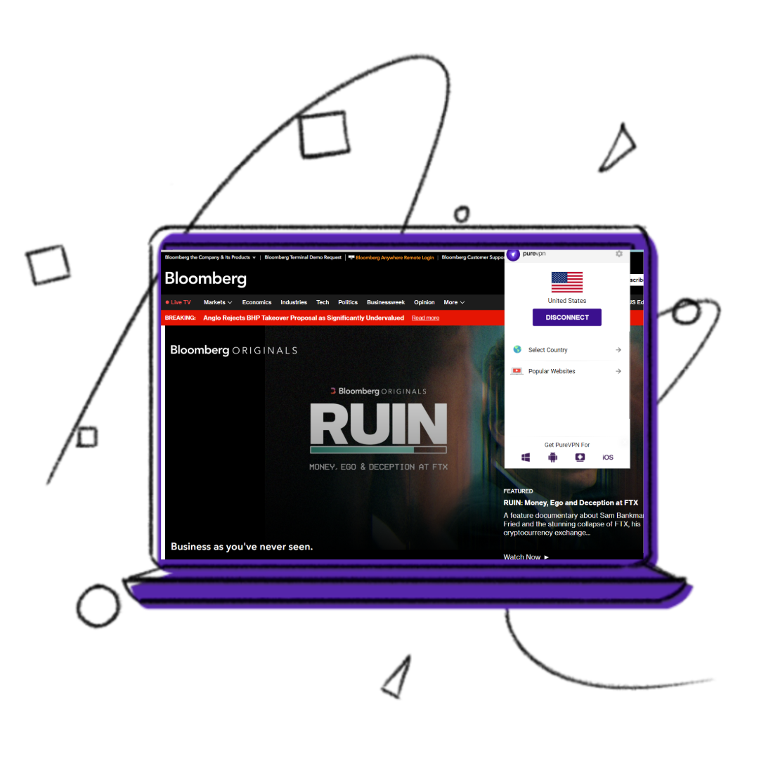 watch Bloomberg TV outside the us with vpn