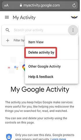 tap on 3 horizontal lines