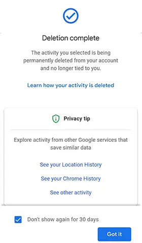 how do i clear history of my browsing along with data personalization