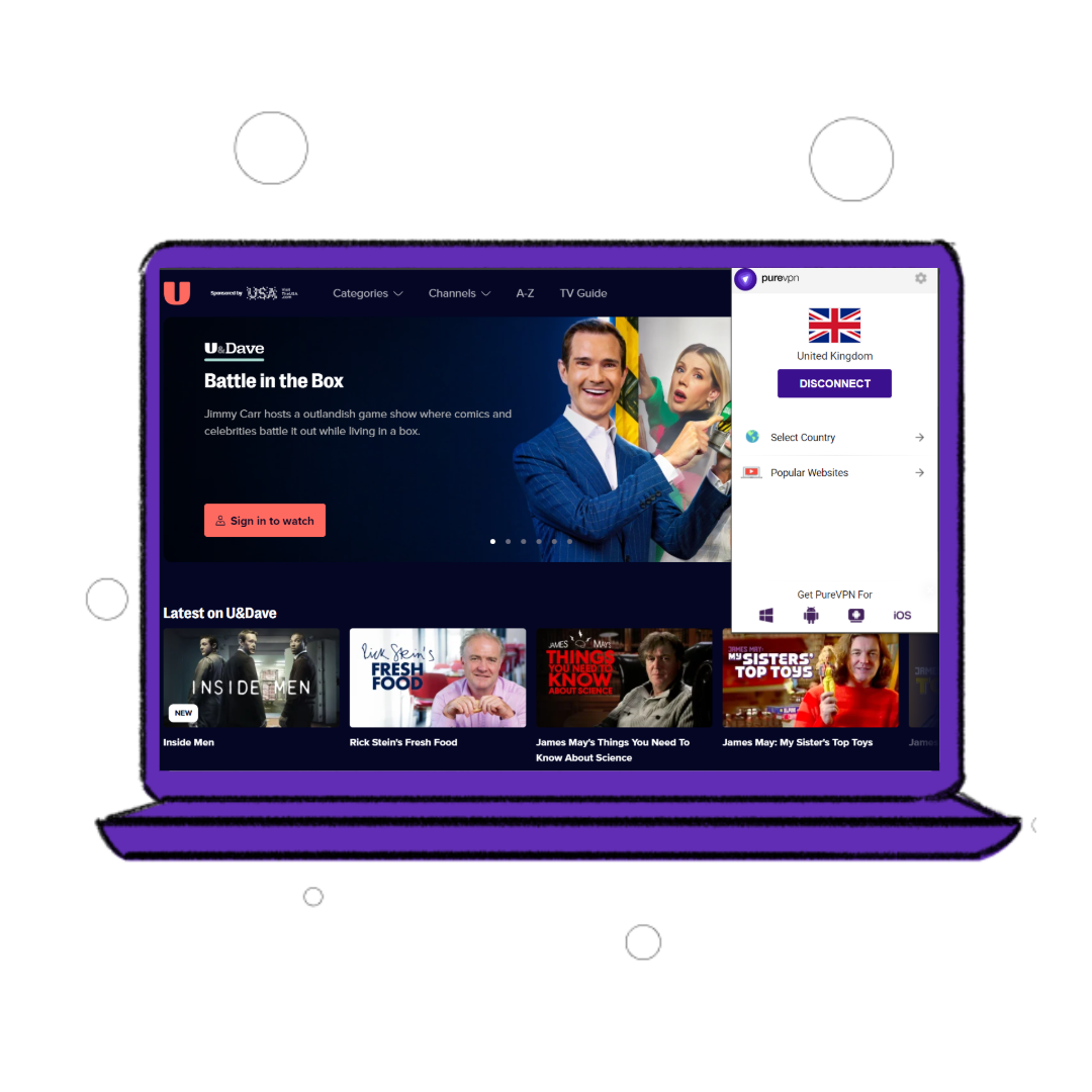 watch U&Dave in the US with VPN