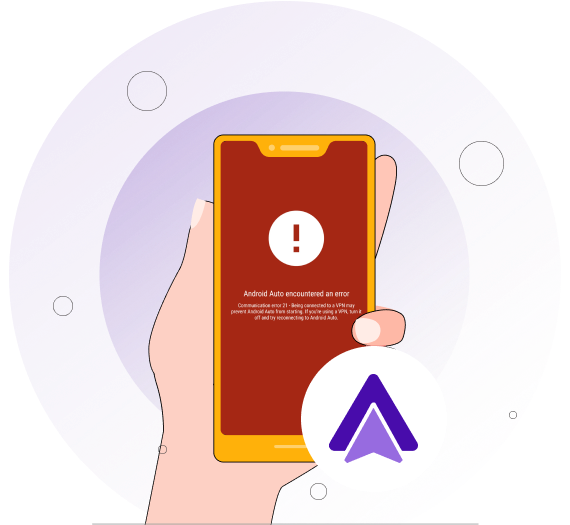 Android Auto encountered an error: Communication error 21.