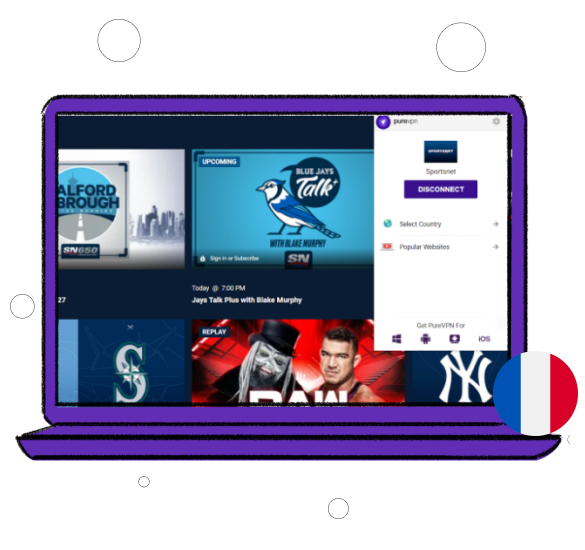 watch Sportsnet in France with a VPN