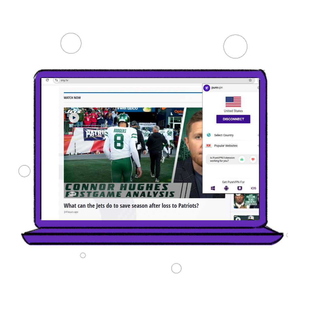 subscribe to SNY Outside the US live