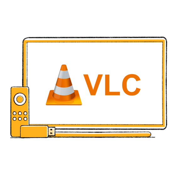 Watch on VLC Plsyer with FireStick