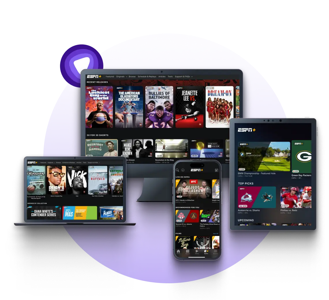 Stream ESPN on any device with PureVPN