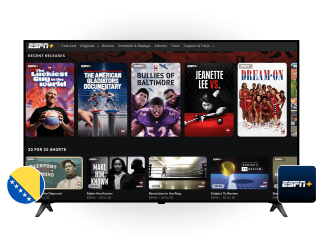 ESPN+ in Bosnia & Herzegovina