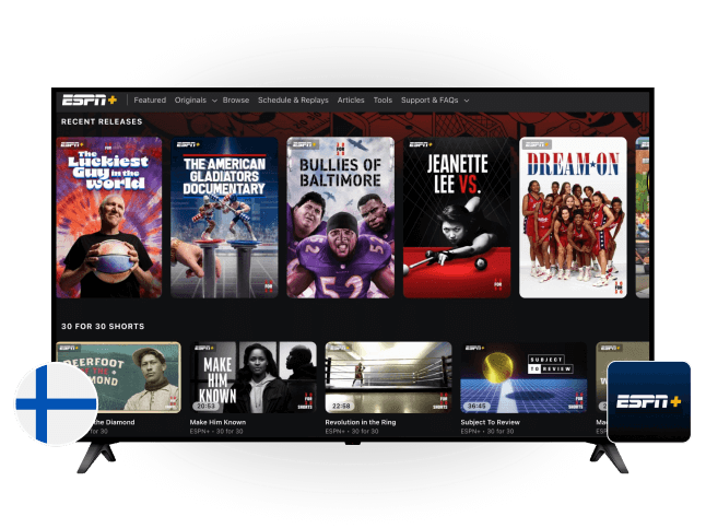 ESPN+ in Finland
