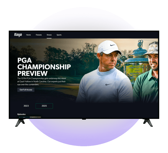 Golf events live on Kayo