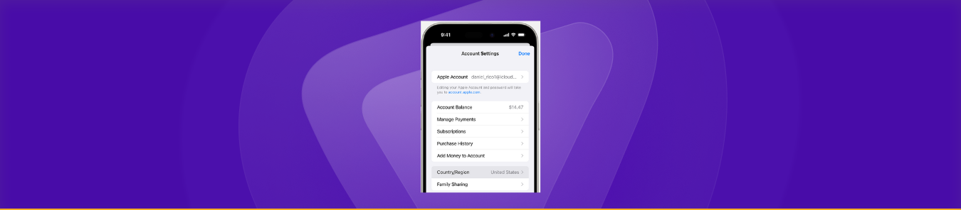 how to Change App Store Location banner