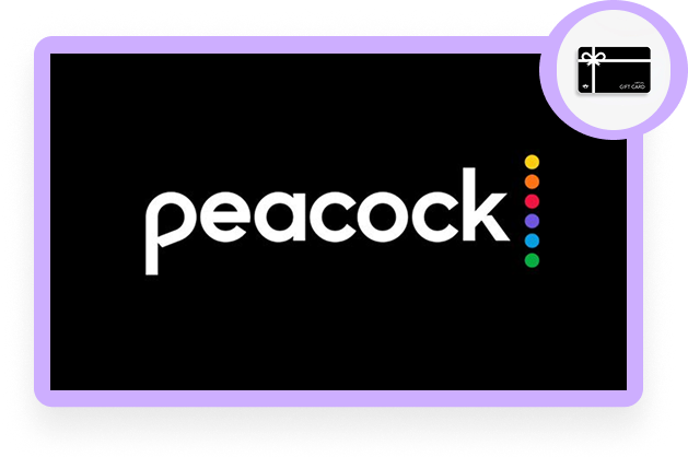 Peacock TV via gift card