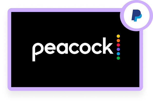 Peacock TV via PayPal