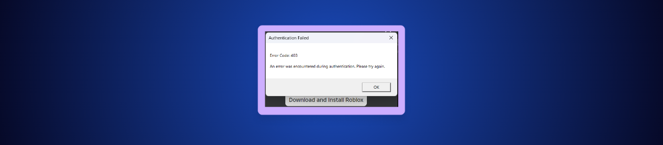 fixing Error Code 403 Roblox