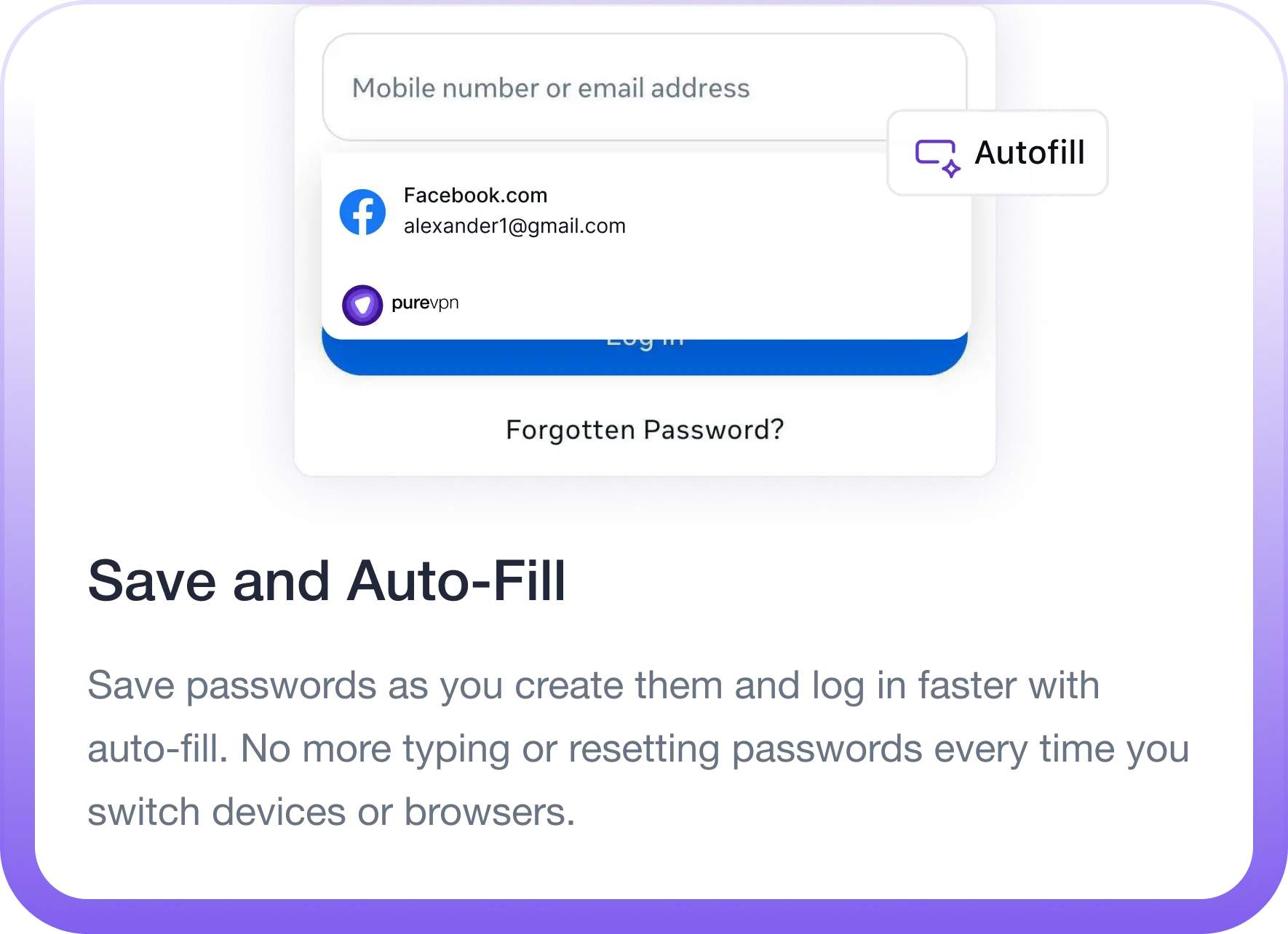 Save and Auto-Fill