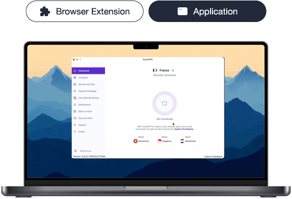 PureVPN Dashboard