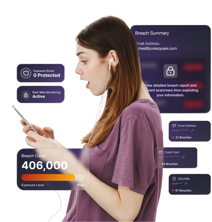 Preview of your exposed personal data